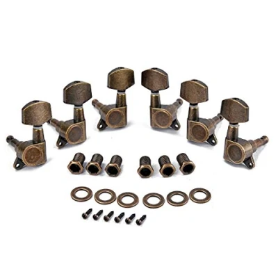 Afbeelding van Alnicov Gitaar Machine Heads String Tuning Pegs Tuner 3R3L voor Akoestische of Elektrische Brons