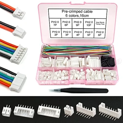 Afbeelding van PH 2.0mm Connectoren Sockets Kabel Kit Compatibel met JST Pitch Connectors Draden Stemma