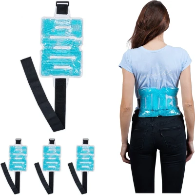 Afbeelding van Relaxdays cold pack set van 4 warmtekompres gel warmteband rug hot