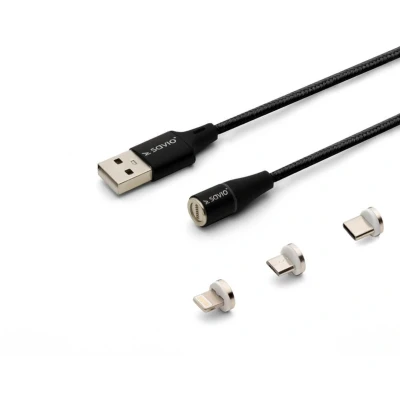 Afbeelding van Savio CL 155 USB kabel 2 m 2.0 C Micro A/Lightning Zwart