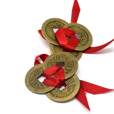Afbeelding van juanxian 2 stks Chinese Feng Shui Drie I Ching Munten voor Fortune W gift bag SKU: Y1145,0&quot;