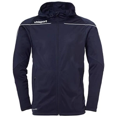Afbeelding van Uhlsport Stream 22 Trainingsjas Met Capuchon Kind Marine Blauw Wit Maat 116