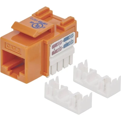 Afbeelding van Intellinet 210775 Cat6 Keystone Jack, UTP, Oranje, Punch down