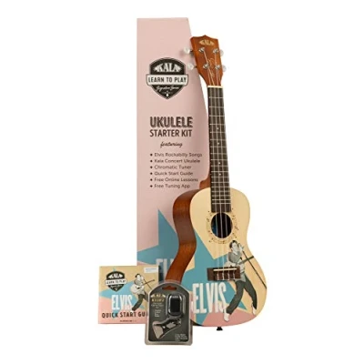 Afbeelding van Kala Leren spelen Elvis Rockabilly Concert Ukulele Starter Kit (KALA LTP C ERB)
