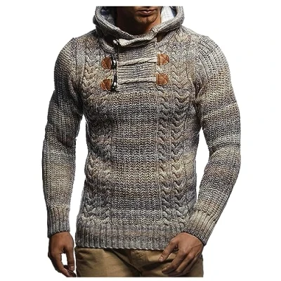 Afbeelding van Leif Nelson Gebreide trui voor heren LN 6004, Beige, M