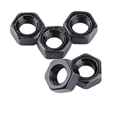 Afbeelding van 100 stuks/set M2 M5 metrische schroefdraad, zeshoekig, moeren, zwart, zink, zilver, koolstofstaal, zeskantmoeren, kit voor machinebevestiging (M4)