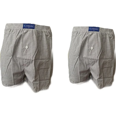Afbeelding van Embrator 2 stuks mannen Boxershort geweven katoen wit/grijs/zwart XXL