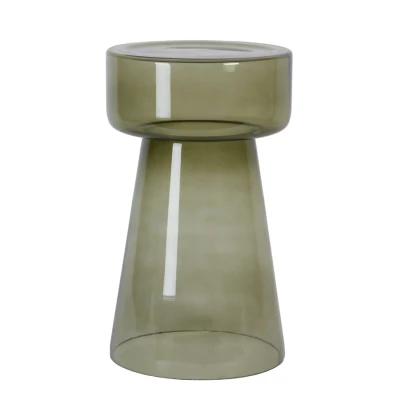 Afbeelding van Light &amp; Living Dakwa ronde bijzettafel Ø30 cm Glas grijs/groen
