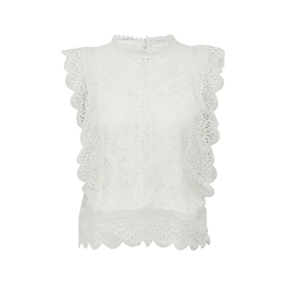 Afbeelding van QS Blouse, Dames, Maat: 38, Ecru