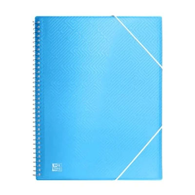 Afbeelding van Oxford, Documentenmap van kunststof, A4, 30 transparante hoezen, blauw