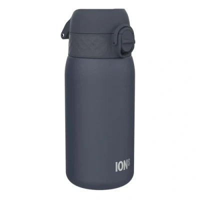 Afbeelding van Ion8 Roestvrijstalen Kinderwaterfles, 400 ml/13 oz, Lekvrij, Makkelijk te Openen, Veilige Vergrendeling, Vaatwasserbestendig, Flipdop, Draaggreep, Duurzaam, Metalen Drinkfles, As Marine