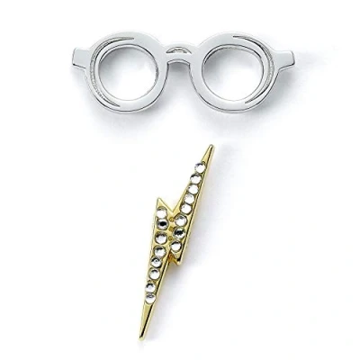 Afbeelding van Harry Potter Glasses &amp; Lightning Bolt Pin Badge