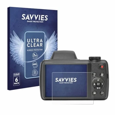 Afbeelding van Savvies Screenprotector voor Kodak Pixpro AZ528 Folie Beschermfolie transparant (6 Stuks)