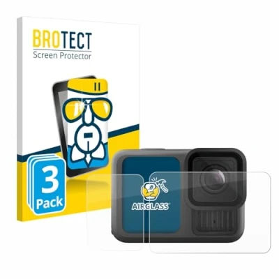 Afbeelding van BROTECT Glas Screen Protector voor GoPro Hero 13 Black (3 Stuks) Schermbeschermer [9H Hardheid, Beschermglas Folie niet Gehard Glas]