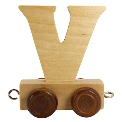 Afbeelding van letters van hout, Trek, Lok, Waggon, A Z, H elk ca. 5,5 cm, gewenste naam V