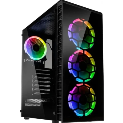 Afbeelding van Kolink Observatory Lite RGB Tempered Glass Mid Tower Case Black Midi