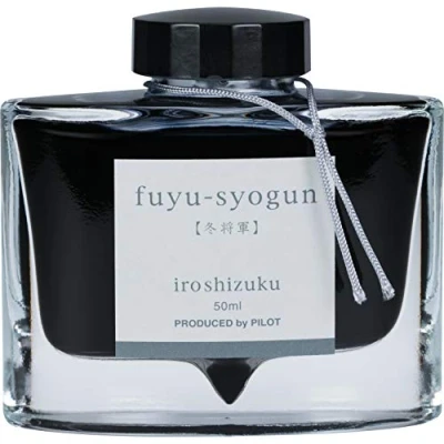 Afbeelding van PILOT Iroshizuku vulpenhouder inkt in fles, Fuyu Yoga Rigor of Winter, koel grijs, 50 ml fles (69215)
