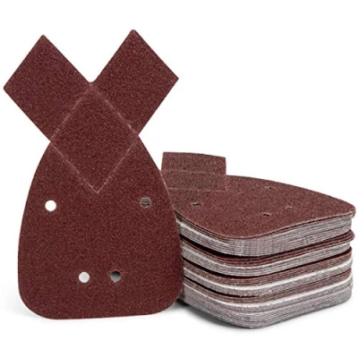 Afbeelding van Fd Workstuff Schuurdriehoekset 50 stuks schuurblad 140 mm zelfklevend muisschuurpapier 4 gaten korrelgrootte 40/60/80/120/240 compatibel met de BLACK + DECKER Mouse®