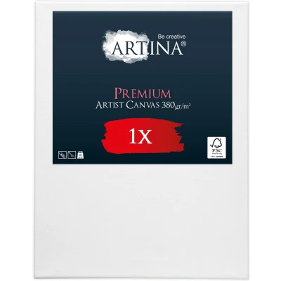 Afbeelding van Artina Schildersdoeken 30x40 cm FSC® Schildersdoek Premium Canvas Dubbel Geprimed Spieraam Wit