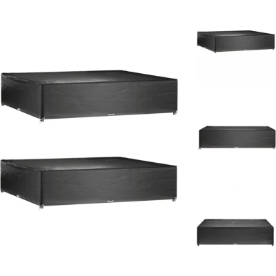 Afbeelding van vidaXL Tuinmeubelhoezen 2 st 16 oogjes vierkant 240x240x55 cm