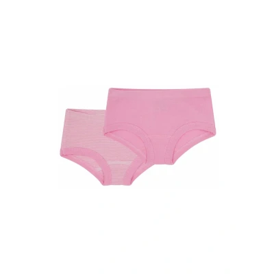 Afbeelding van loud + proud Dubbelpak voor meisjes, fijne rib van biologisch katoen en GOTS gecertificeerde panty, malve, 86 92