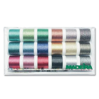 Afbeelding van Madeira Sprankelende metallic draad hand en machinaal naaien, voor naaien borduren, uniek luxueus effect mode 18x200m, diverse kleuren