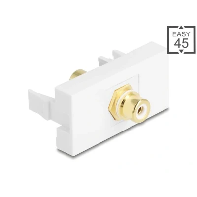 Afbeelding van Delock Easy 45 Modul Cinch Buchse zu vergoldet weiß / we