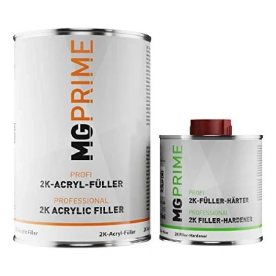 Afbeelding van 2K High Solid Filler Set/Primer voor autolak zwart 1,3 kg Epoxy plamuur &amp; verharder