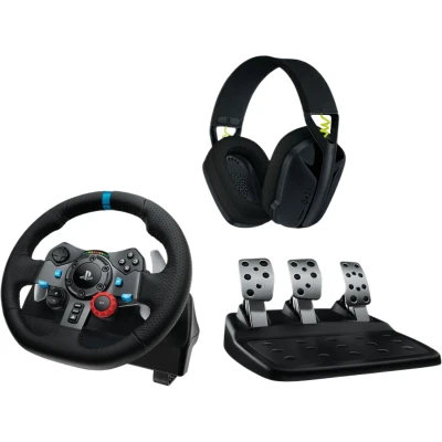 Afbeelding van Logitech G G435 Gaming Headset + G29 Driving Force Playstation 4 5 Pc Stuurwiel