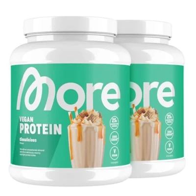 Afbeelding van MORE NUTRITION Vegan Protein, Cinnalicious, 2 x 600 g, 40 Porties Proteïnepoeder Gemaakt in Duitsland, Laboratorium Getest