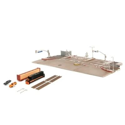 Afbeelding van Jada Toys Fast and Furious Train Scene Diorama incl. 2 nano modelauto&#039;s (Dodge Charger en Toyota Supra), trein &amp; accessoires voor de Final Race in The Furious, vanaf 8 jaar