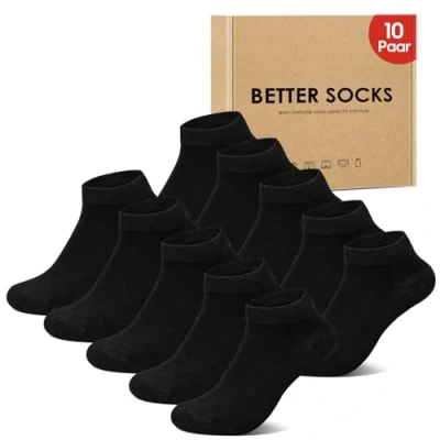 Afbeelding van IceReco 10 paar sneakersokken voor dames en heren, katoen, korte sportsokken, hardloopsokken, anti transpiratie, ademende kwartsokken, x zwart, 43 46 EU