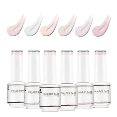 Afbeelding van Nicedeco 8 in 1 Builder Base Gel Set Semi permanente Nagellak Coat Uitbreiding Versterking Color Nail Art 6 X 8ML Kit 7