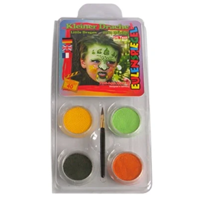 Afbeelding van Eulenspiegel 204900 motiefset kleine draak, 4 kleuren, 1 kwast, handleiding (mogelijk niet beschikbaar in het Nederlands), voor ca. 40 maskers, carnaval, themafeest