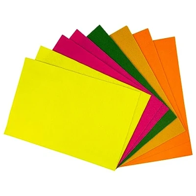 Afbeelding van Interdruk Felt Sheets DIY Textile Fabrics Craft 8x A4 Fluo Colours