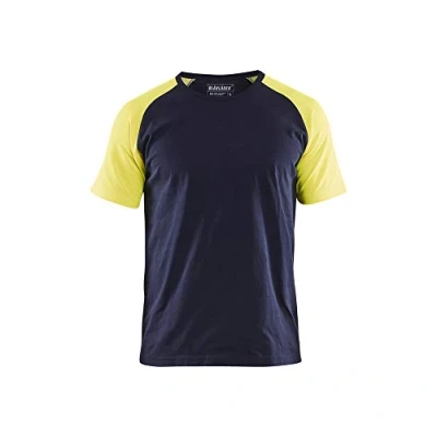 Afbeelding van Blaklader T shirt 3515 1030 Marine/High Vis Geel
