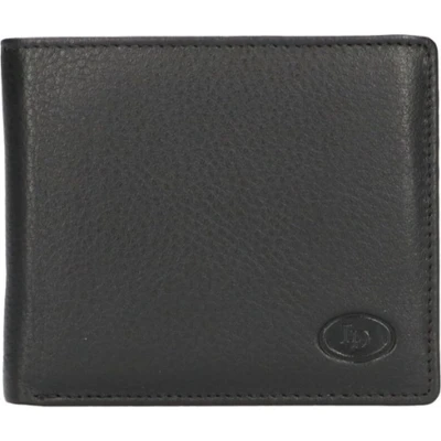 Afbeelding van Leather Design billfold leren heren portemonnee zwart RFID beschermd