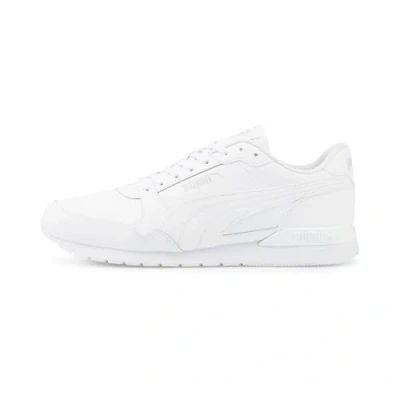 Afbeelding van Puma ST Runner V L Sneakers laag, Maat: 47, White/white/grey Leer/ synthetisch