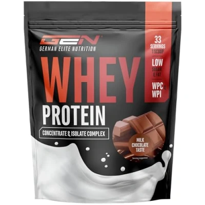 Afbeelding van Whey Protein Powder 1000 g (Melkchocolade) met isolaatgehalte tot 22 proteïne per portie Instant oplosbaar proteïnepoeder BCAA &amp; EAA