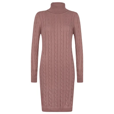 Afbeelding van Felix Hardy Cable Turtleneck Etuijurk, Dames, Maat: Large, Pink