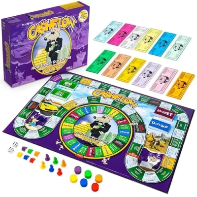 Afbeelding van Rich Dad CASHFLOW Educatief spel van Robert Kiyosaki voor familie financiële geletterdheid, bedrijfsbouw, investeren en geldbeheer Speelse leermogelijkheden