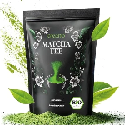 Afbeelding van Creano Biologische matcha thee 100 g premium kwaliteit ideaal om te drinken groene voor latte, smoothies, bubble tea