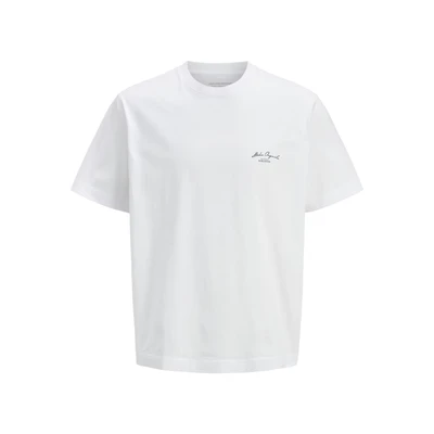Afbeelding van Jack &amp; Jones Jorislington BACK TEE CREW NECK Tshirt print, Heren, Maat: Small, Bright white
