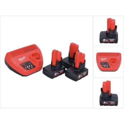 Afbeelding van Milwaukee M12 NRG 603 pack, 3 x 6,0 Ah, lader 3A 4933459208