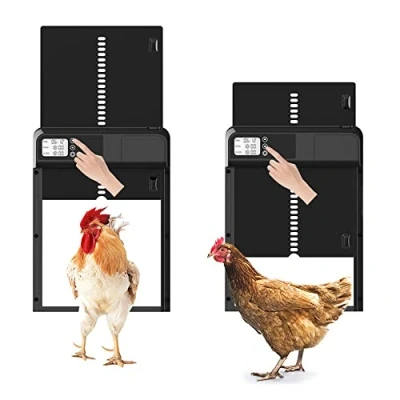Afbeelding van Nieuwe automatische kippenhokdeur, timerbediening, waterdichte automatisch openen en sluiten intelligente bescherming van pluimvee