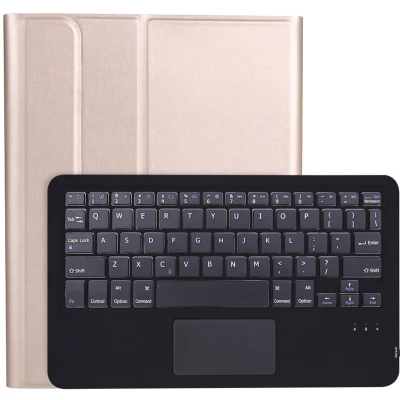 Afbeelding van iPad Pro 2021 (11 Inch) hoes Bluetooth Toetsenbord met Touchpad Goud