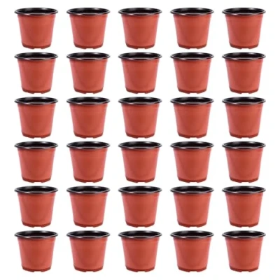 Afbeelding van DOITOOL Plastic plantenpotten, kweekpotten, 15 cm, rond, kunststof, kweekpotten voor planten, bloempotten zaailingen en stekers (diameter 150 mm)