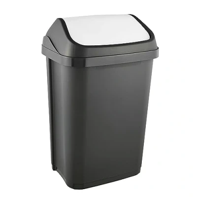 Afbeelding van Keeeper Swing Bin Prullenbak / Vuilbak 33x25x54 25 L Zwart