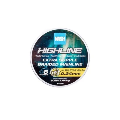 Afbeelding van Nash Highline Extra Supple Braid Uv Yellow 600m