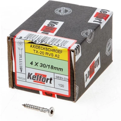 Afbeelding van Kelfort Vlonderschroef platverzonken kop RVS A2 T20 4.5 x 40/24mm